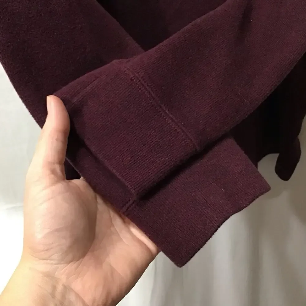 Vintage Polo By Ralph Lauren Maroon 1/4 Zip Cotton Pullover Large